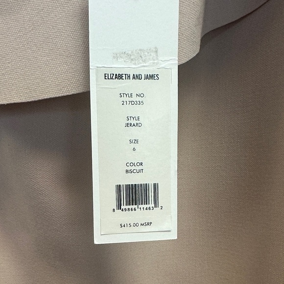 Elizabeth and James Blush One-Shoulder Dress - Picture 3 of 4